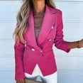 thumbnail image 1 of Vedolay Blazer Jackets Blazers for Women Casual Open Front Long Sleeve Fashion Lightweight Jacket,Hot Pink XL, 1 of 4
