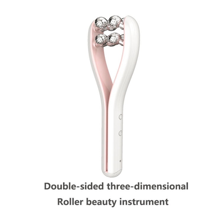Roller Face Slimming Device - V-Face Magic Tool for Home Use - EMS Microcurrent Facial Beauty Massager