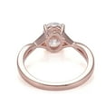 thumbnail image 6 of solitaire jewels 1.7CT Oval Moissanite Twisted Shank Engagement Ring For Women, 10K Rose Gold, 6 of 7