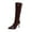 Red, variant on Dasayo Black Womans Boots Mid-Calf Dress High Heel Buckles Pointed Toe Elegant Faux Leather Boots Womans Shoes 36
