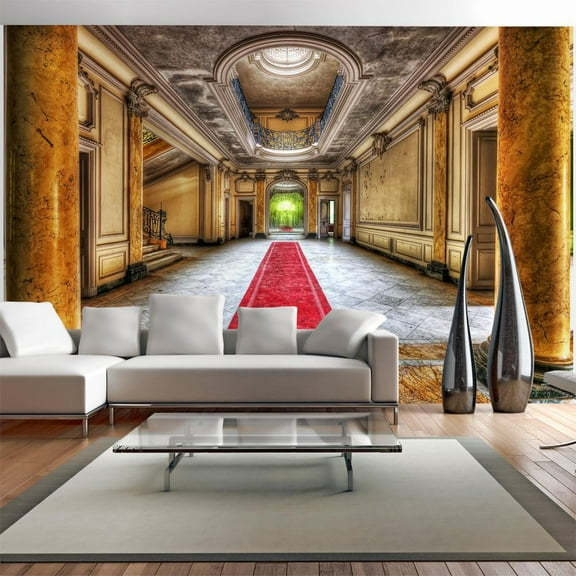 Tiptophomedecor Peel and Stick 3D Illusion Wallpaper Wall Mural - Mystery Marble - Removable Wall Decals