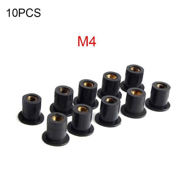 Tuercas de pozo de goma para motocicleta, 10 M4 / M5/M6, persiana solar, carenado, accesorios de equitación, sujetadores, decoración de motocicleta