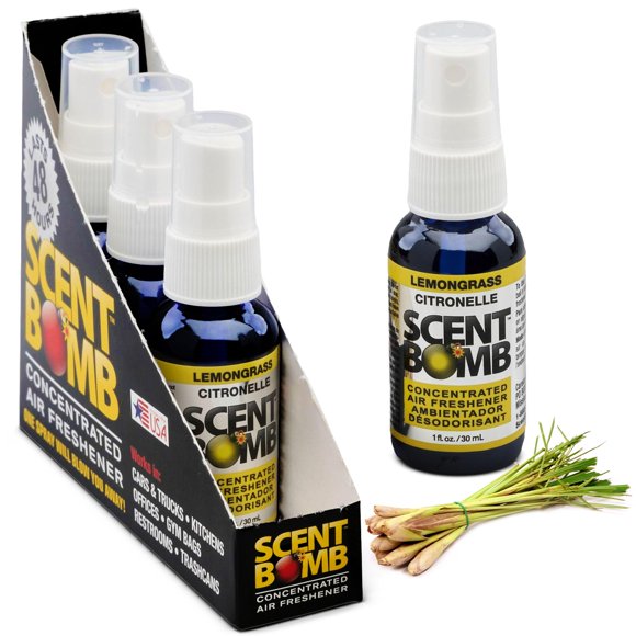 Spray ambientador Scent Bomb de citronela 30 ml, paquete de 4