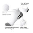 thumbnail image 4 of 5 Pairs Ankle Compression Socks for Men & Women, Low Cut Sport Socks for Running, Athletic, Cycling, White, 4 of 6