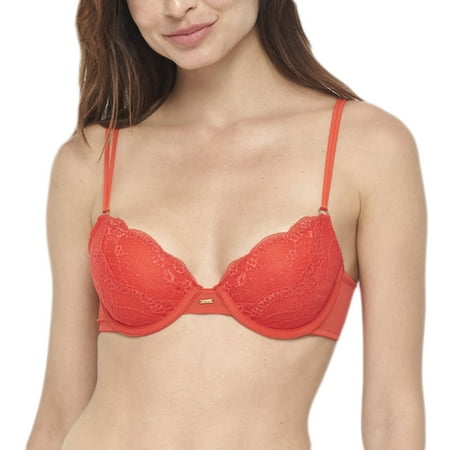 

BeMe NYC Women s Rough & Tumble Lace Demi Bra 34B Sunkist