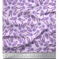 thumbnail image 1 of Soimoi Poly Georgette Fabric Leaves & Floral Block Printed Fabric 1 Yard 52 Inch Wide, 1 of 3