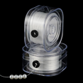 thumbnail image 1 of 2 Rolls 0.6mm Stretchy Bracelet String, 350 Yards Elastic Thread for Jewelry Making & Friendship Bracelets, White, 1 of 5