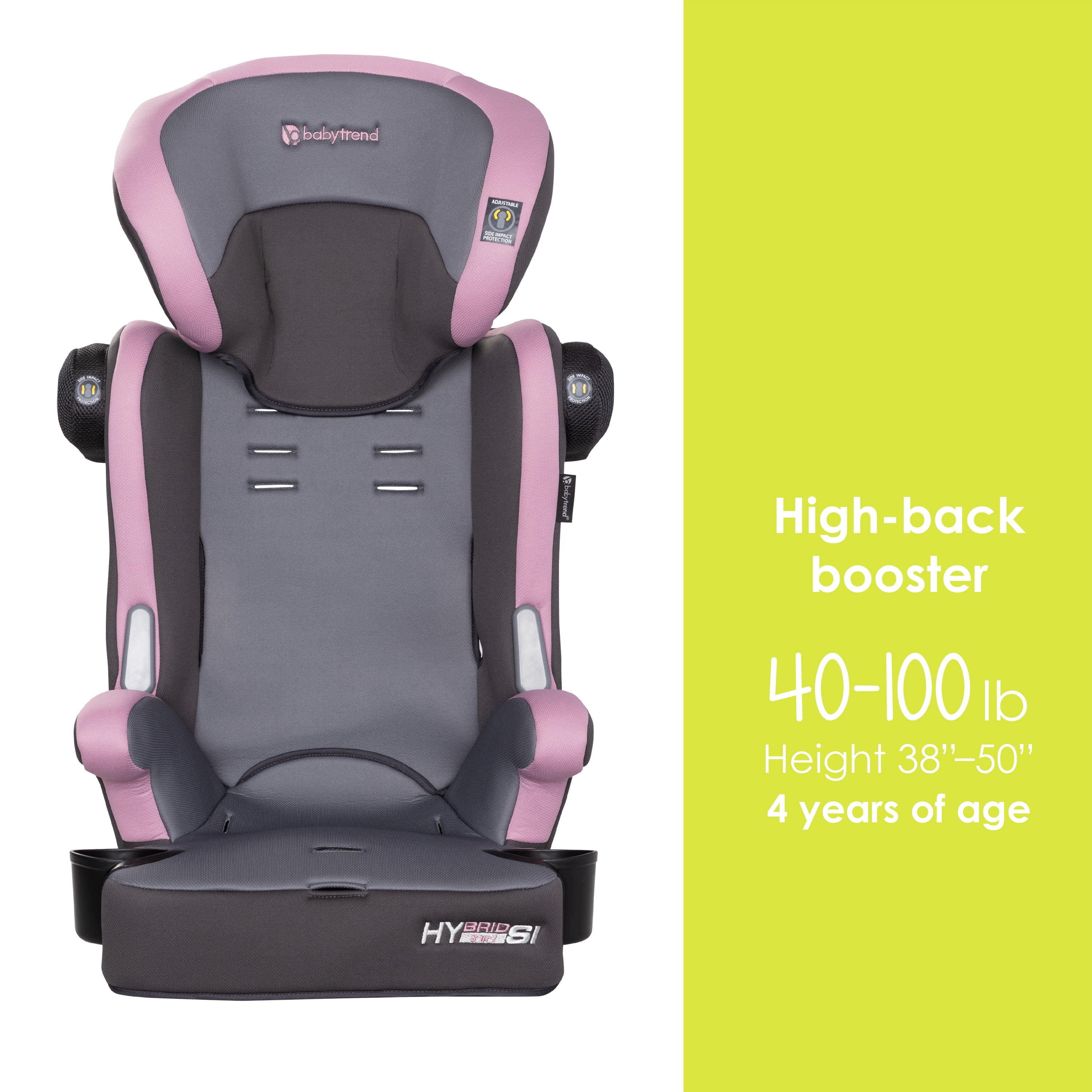 Baby Trend Hybrid SI 3-in-1 Combination Booster Car Seat, Desert Rose