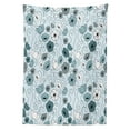 thumbnail image 3 of Ambesonne Floral Tablecloth Rectangular Table Cover, Doodle Floral Botany, 52"x70", Grey Bluegrey White, 3 of 4