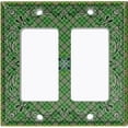 thumbnail image 6 of Metal Light Switch Plate Cover Green Plaid Paisley Bandana Tile Pattern TIL075, 6 of 13