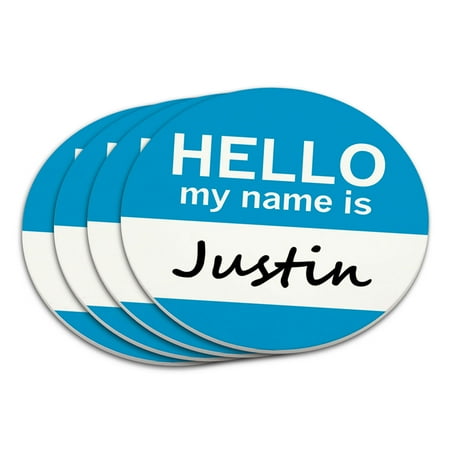 

Justin Hello My Name Is Coaster Set