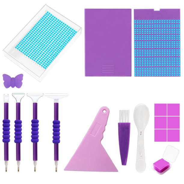 Caja Almacenamiento DIY Kit Herramientas Pintura Diamantes Con Tapa Accesorios