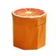 thumbnail image 1 of Otomana plegable con almacenamiento, asiento decorativo, organizador, ahorra espacio, con diseño de frutas para muebles de oficina. Naranja, 1 of 9