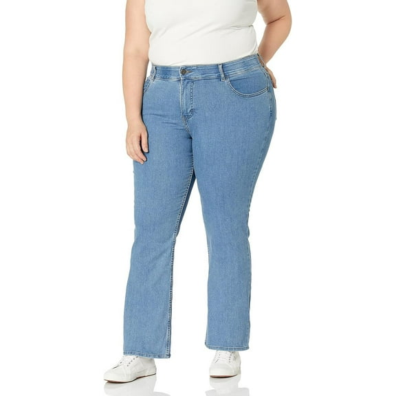 Lee Elastic Waistband Embroidered Back Pockets Cotton Jeans, (Women's)
