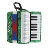 17 Key 8 Bass Piano Accordion Keyboard Instrument for Children Gift Toy - Green