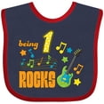 thumbnail image 3 of Inktastic Being One Rocks First Birthday Boys or Girls Baby Bib, 3 of 4