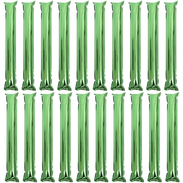 unbranded 24Ud Bastones Inflables De Aluminio Color Verde Para Ambiente Festivo Y Eventos Deportivos