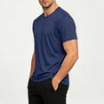 thumbnail image 4 of LIaqionyy Workout Shirt for Mens Casual Loose Short Sleeve Summer Solid Color Comfortable Lightweight Tops, 4 of 7