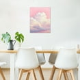 thumbnail image 2 of NEONWE Pink Clouds Canvas Wall Art Watercolor Sky White Clouds Natural Landscape Prints Posters Living Room Decor Abstract Painting Home Art Bedroom Bathroom Office Wall Decor, 16x12 Inches, 2 of 7