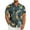 Army Green, variant on Mens Palm Tree Hawaiian Shirts Slim Fit Button Down Dress Shirt Plus Size Short Sleeve Lapel Beach Tshirts Summer Tropical Vacation Shirts