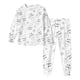 thumbnail image 4 of Conjuntos de blusas y camisas de cuello redondo y manga larga para niños y niñas con estampados de grafitis de interés, camisetas con cuello redondo, pantalones casuales, tops y pantalones para niñas., 4 of 6