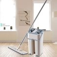 thumbnail image 2 of Yazoeia Flat Floor Mop and Bucket Set,Hands Free Flat Floor Mop and Bucket,with Replacement Mop Cloth,Stainless-Steel Handle,Wet and Dry Use,Home Floor Cleaning System for All Floor Types(2 Cloth), 2 of 9