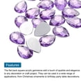 thumbnail image 4 of Uxcell 20PCS Gemas de Acrílico en Forma de Gota con Parte Trasera Plana de 18x25mm, Rhinestones Artificiales para Manualidades DIY, Color Púrpura Claro, 4 of 7
