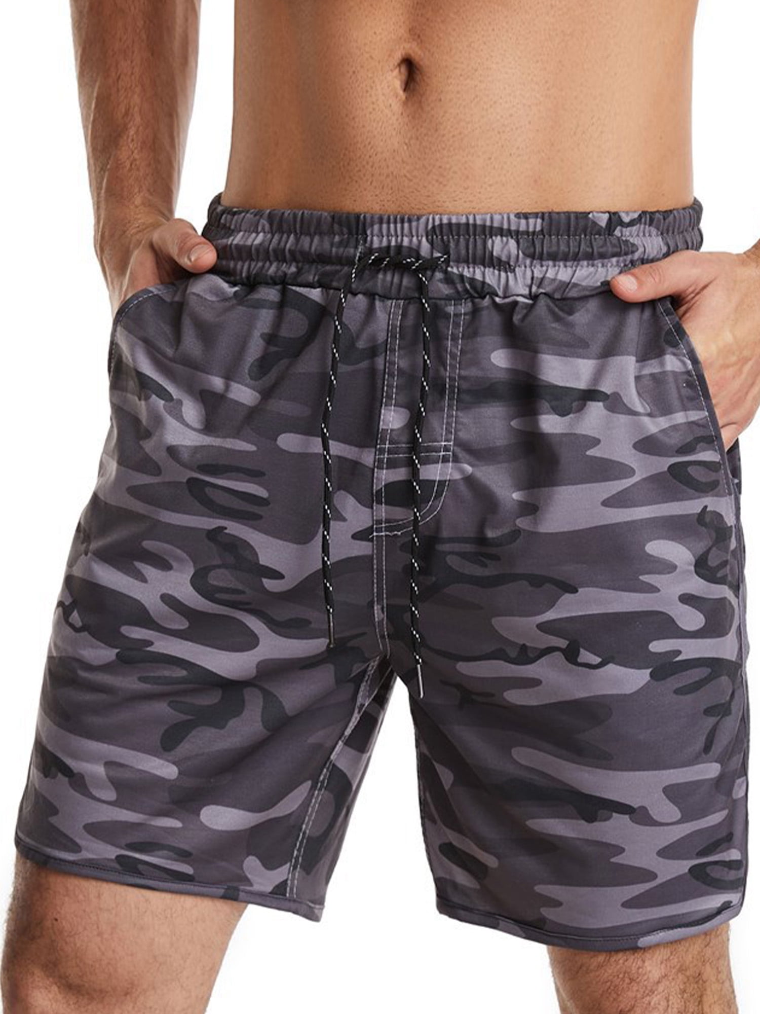 Men Sports Gym Compression Bottom Camouflage Shorts Pant Stretch Underwear