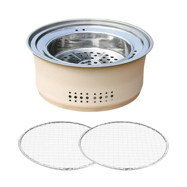 Parrilla portátil para barbacoa, estufa para té, fogatas, fogatas, estufa de barbacoa, estufa de mesa blanco