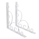 thumbnail image 3 of Soporte de estante de moda antigua soporte de gabinete de silla de soporte de ángulo de esquina tallado Blanco Zulema Soporte de soporte de estante, 3 of 8