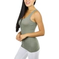 thumbnail image 5 of ToBeInStyle Womens Essential Ribbed Racerback Versatile Layering Cotton Blend Tank Top, 5 of 6