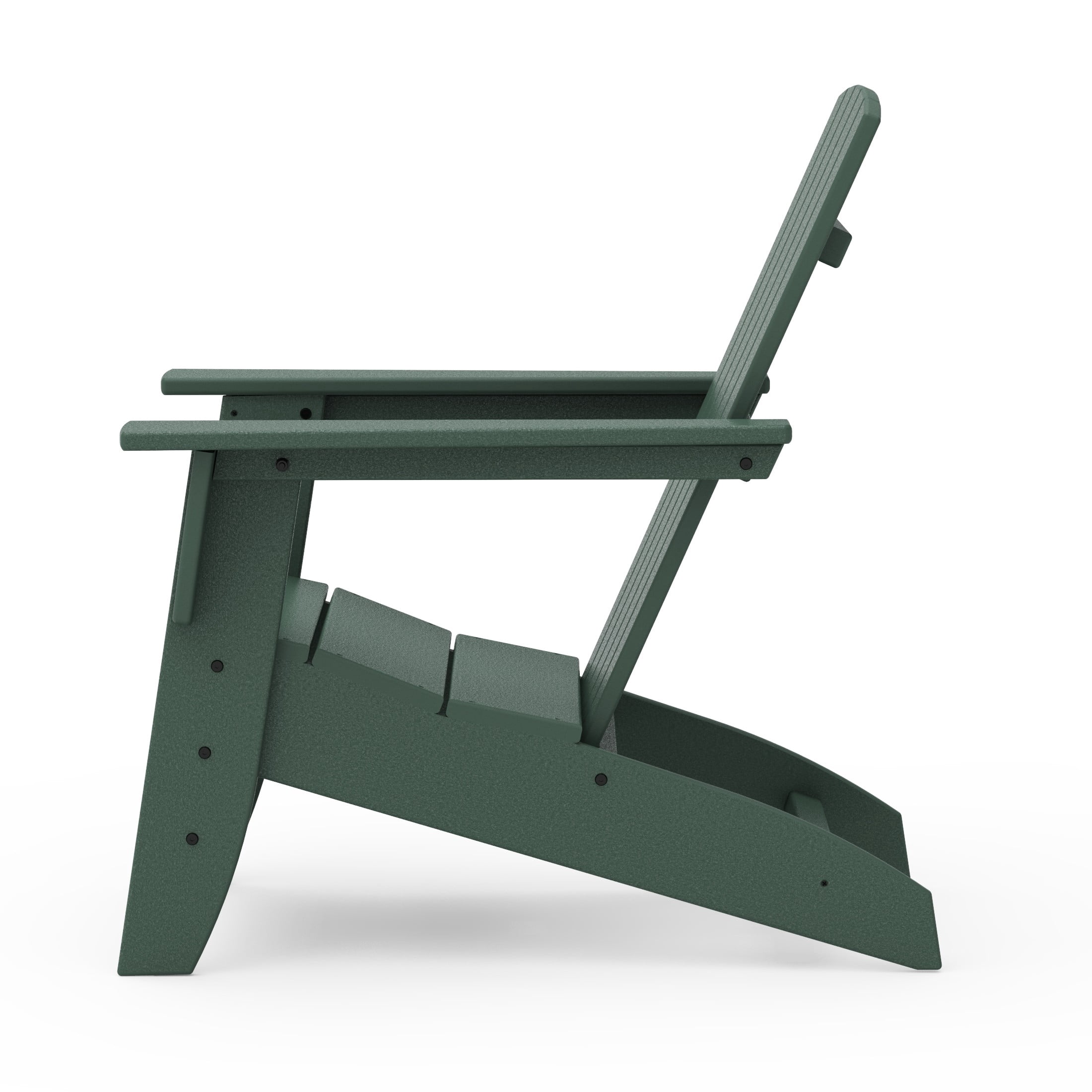 Better Homes & Gardens by POLYWOOD Southlake Outdoor Modern Adirondack Chair, All-Weather HDPE, Patio Seat, Green