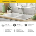 thumbnail image 7 of American Standard Quince Drop-in Cast Iron 33 in. 4-Hole Double Bowl Kitchen Sink in Brilliant White, 7 of 7