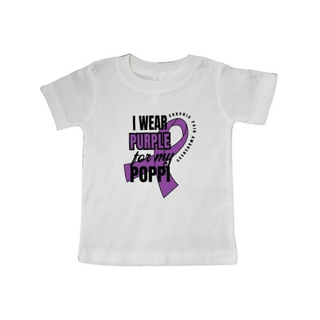 

Inktastic Chronic Pain I Wear Purple For My Poppi Gift Baby Boy or Baby Girl T-Shirt