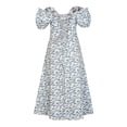 thumbnail image 4 of Pompotops Mode Femmes Été Manches Courtes Sexy Casual Impression Backless Longue Robe, 4 of 8