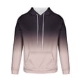 thumbnail image 4 of Dagegui Sweatshirts for Men Lightweight Running Athletic Tops Long Sleeve Hooded Pullover Trendy Gradient Color Hoodies with Pocket Rose Gold M, 4 of 6