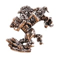thumbnail image 4 of Figura de caballo de latón, adorno de mesa, colección mini, diseño vintage, decorativa Estilo B, 4 of 8