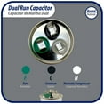thumbnail image 5 of Appli Parts Dual Run Capacitor for ac 60+10 Mfd uF (microfarads) 370VAC CBB65 Round Universal fit for hvac and other applications 2-1/4 in Wide 5-1/2 in Height CON-60/10-370-R, 5 of 8