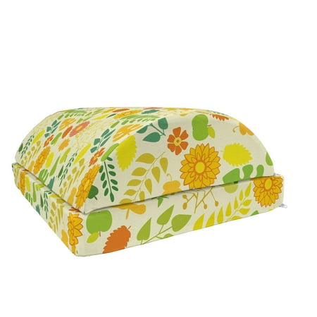 

Autumn Foot Rest Warm Tones with Colorful Leaves Composition Autumnal Illustration Print Non-Slip Backing Adjustable Ergonomic Memory Foam Leg Support for Office Apple Green and Cream by Ambesonne