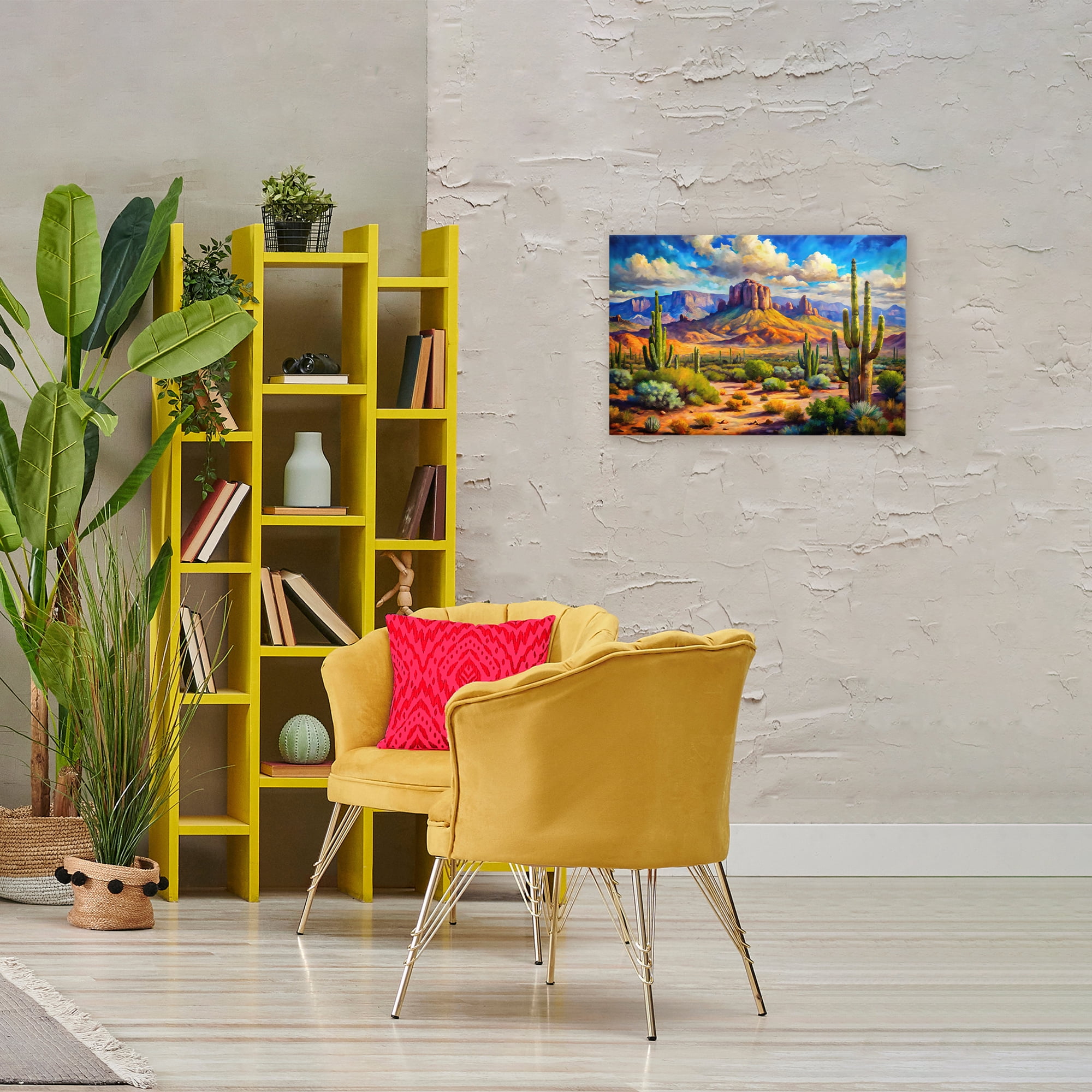 Stupell Industries Majestic Saguaro Desert Landscape Canvas Wall Art, design by Creative Studio