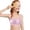 Pink, variant on Wireless Sports Bra for Cropped Training Vest Lightweight Comfort Padded Underwear Support Beige One Size