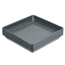 Uxcell Plant Pot Saucers Plastic Square Flower Drip Trays 10pcs Gray 7"