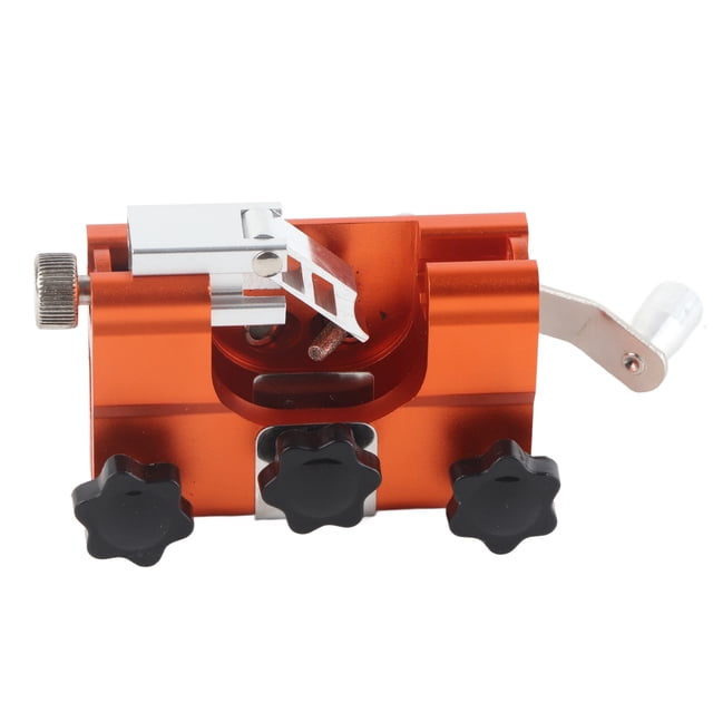 Hand Cranked Chainsaw Sharpener, Anodizing Clamp Orange Chainsaw Chain Sharpening Jig Portable For Garage