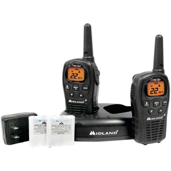 Midland LXT500VP3 22-Channel Gmrs Radio Pair Pack With Drop-In Charger and  Rechargeable Batteries