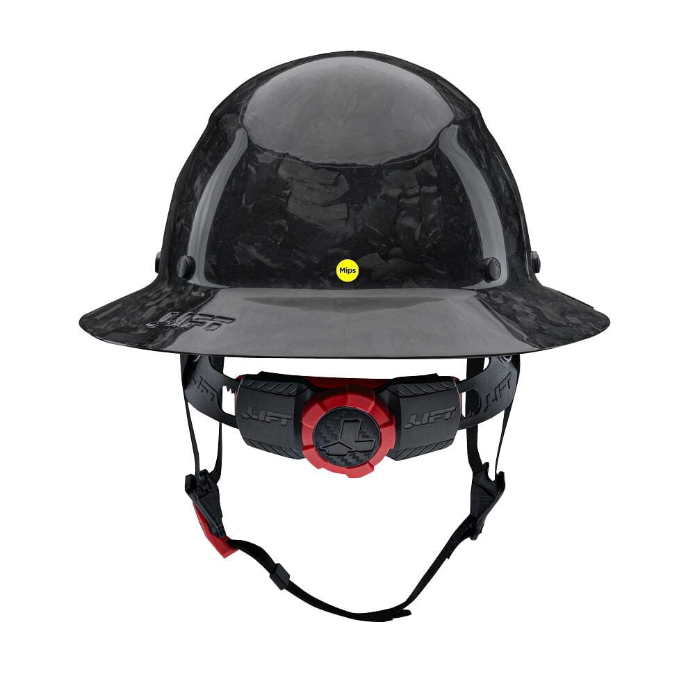 Lift Safety Forged Carbon Fiber Dax Hard Hat, Full Brim, Gloss