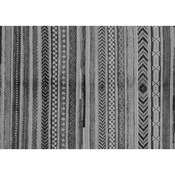 Ahgly Company Indoor Rectangle Oriental Gray Modern Area Rugs, 6' x 9'