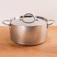thumbnail image 5 of BergHOFF Vintage Tri-Ply 18/10 Stainless Steel 9.5" Stockpot 5.75qt. with Lid, Hammered, 5 of 6