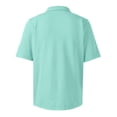 thumbnail image 6 of Men's Quick Dry Tactical Polo Shirt, Lightweight Breathable Performance Polo, Short Sleeve UPF 50+ Outdoor Golf Shirt Cyan L, 6 of 9