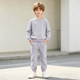 thumbnail image 7 of LvhaoGJOB Little Kids Boys Sweatshirt and Jogger Pants Outfit Set, Beige - fleece fabric, 7 of 7