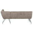 thumbnail image 5 of Dodson Fabric Upholstered L-Shaped Nook Dining Bench Taupe, 5 of 8